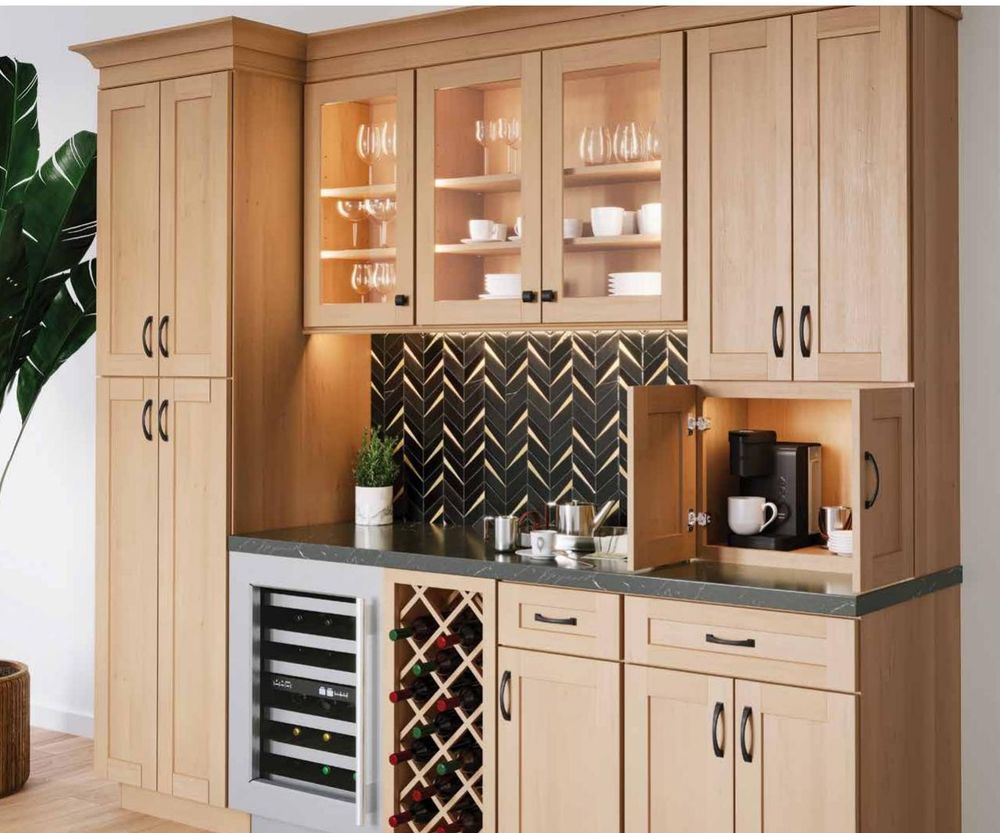 Beverage bar cabinets
