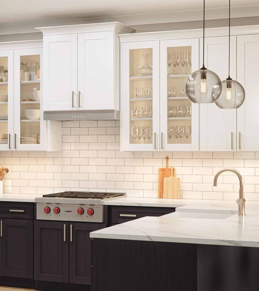 Kitchen with an espresso island