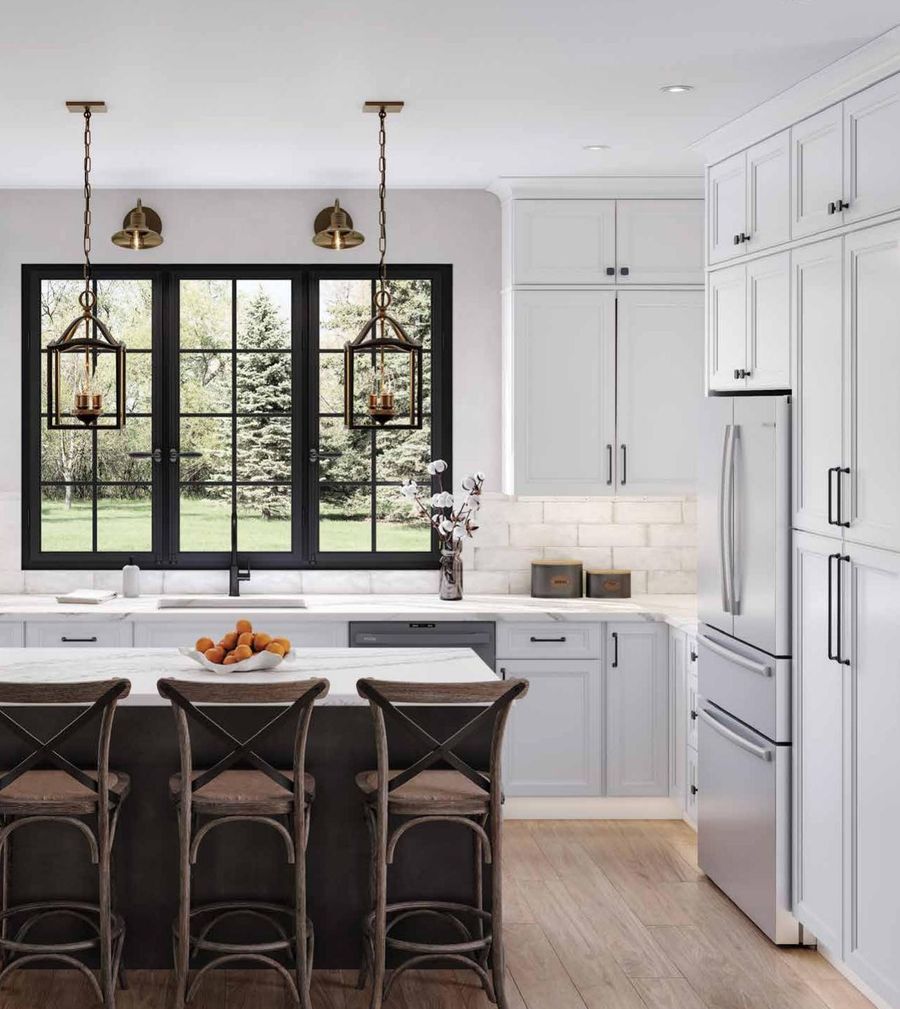 Bright white kitchen