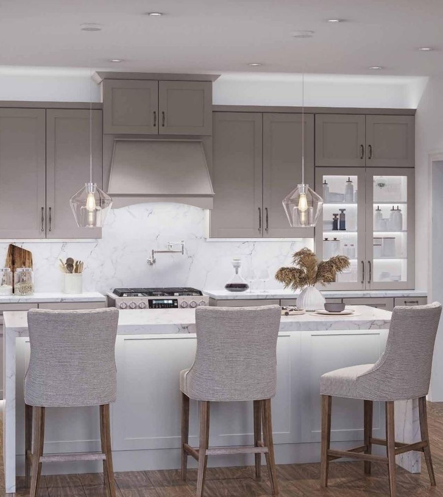 Pebble grey kitchen