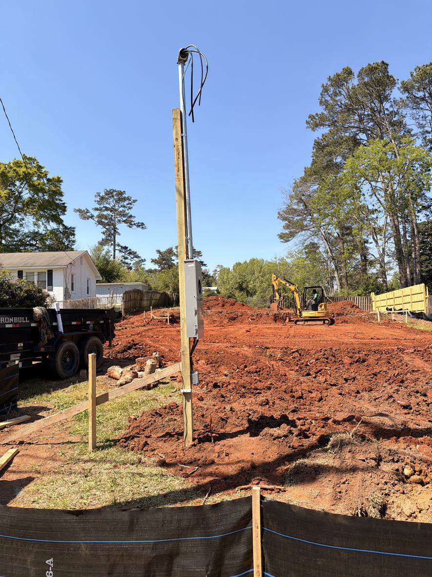 Lot cleared and graded for a ground up build