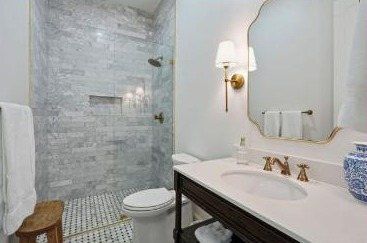 Shower and vanity